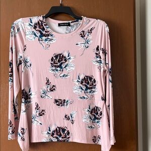 Ivanka Trump Blush Floral Long Sleeve Top